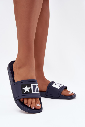 Féminin Chaussons Big Star DD274A265 les bleus-couleur blanche