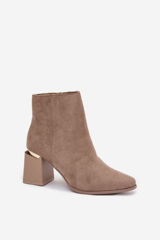 réchauffer Bottes pour femmesen daim écologiqueu beige Brivelle