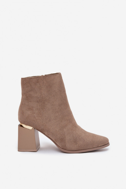 réchauffer Bottes pour femmesen daim écologiqueu beige Brivelle