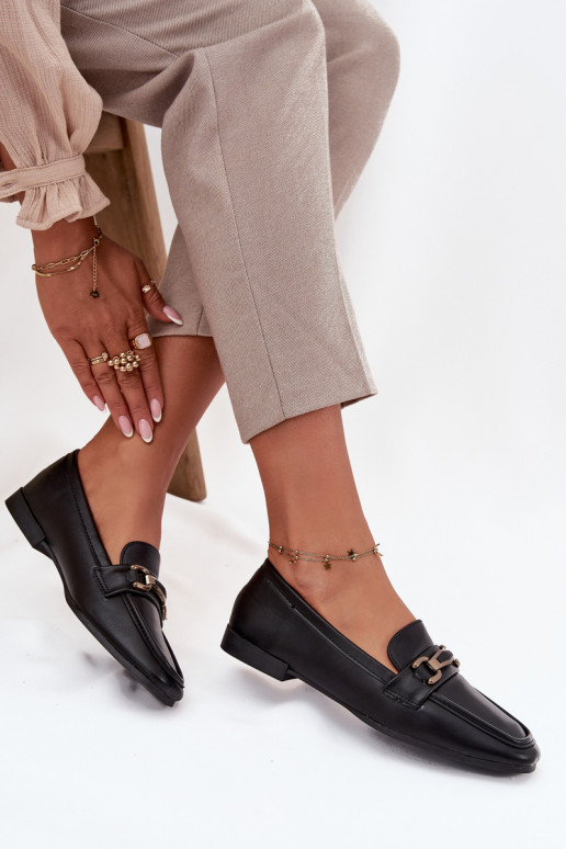 chaussures Mocassins Féminin avec des ornements couleur noire Priscelle