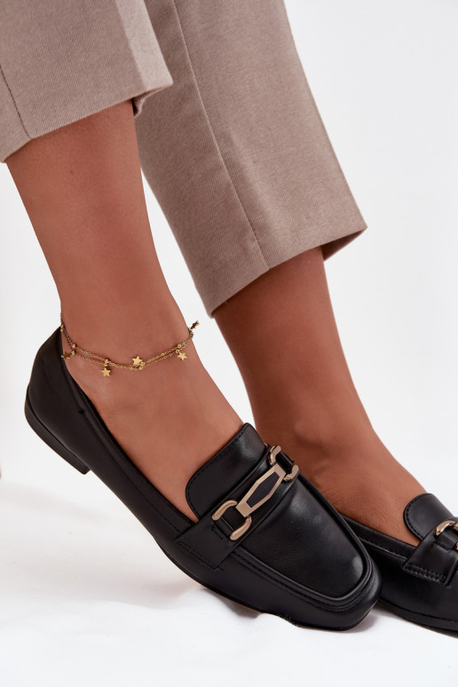 chaussures Mocassins Féminin avec des ornements couleur noire Priscelle