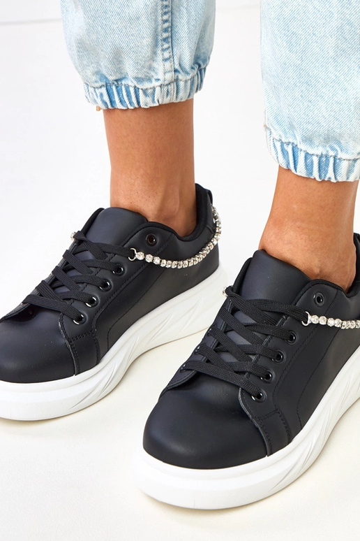 Baskets noires sur plateforme avec... Baskets noires sur plateforme avec...