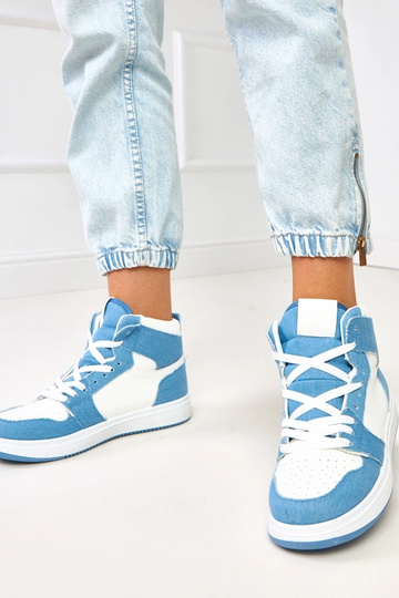 Baskets hautes au-dessus de la cheville avec motifs en denim "Kasna" 2