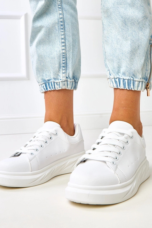 Baskets blanches sur plateforme "Rosier" Baskets blanches sur plateforme "Rosier"