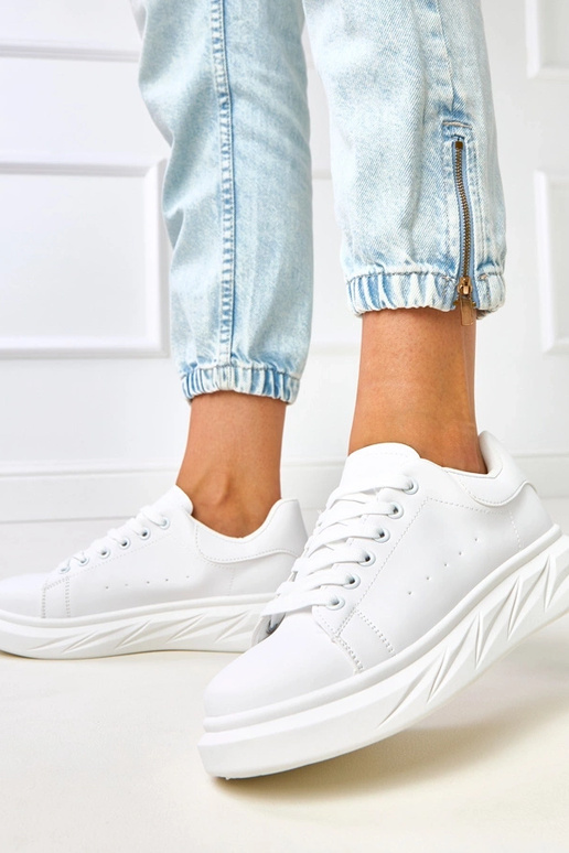 Baskets blanches sur plateforme "Rosier" Baskets blanches sur plateforme "Rosier"