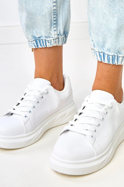 Baskets blanches sur plateforme "Rosier" Baskets blanches sur plateforme "Rosier"