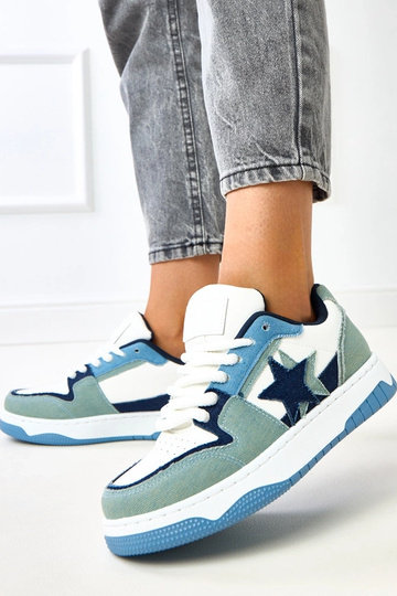 Baskets bicolores blanches... 2