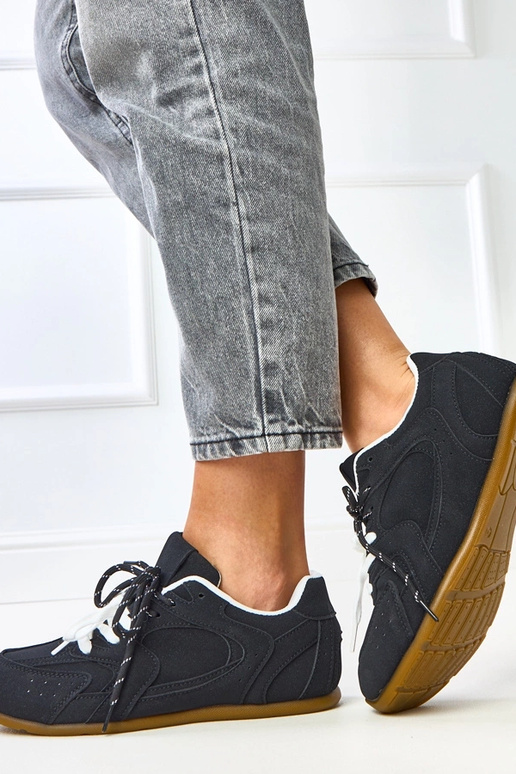 Baskets noires avec double lacet Casey Baskets noires avec double lacet Casey