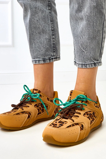 Baskets léopard avec double lacet Casey