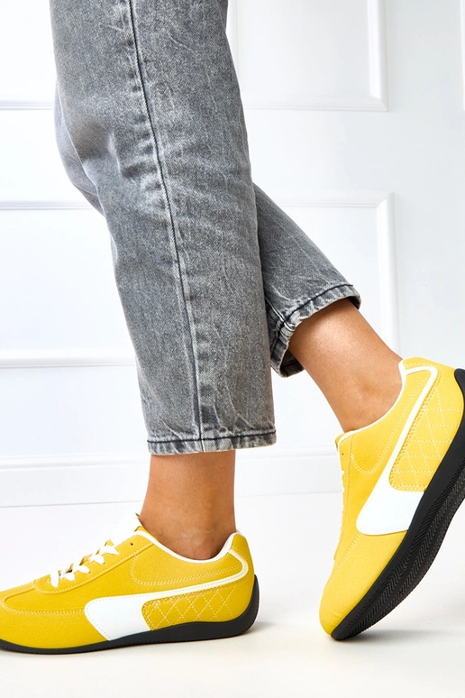 Baskets jaunes avec accent blanc Manaar Baskets jaunes avec accent blanc Manaar