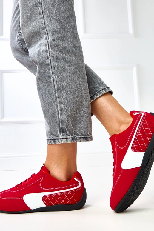 Baskets rouges avec accent blanc Manaar Baskets rouges avec accent blanc Manaar