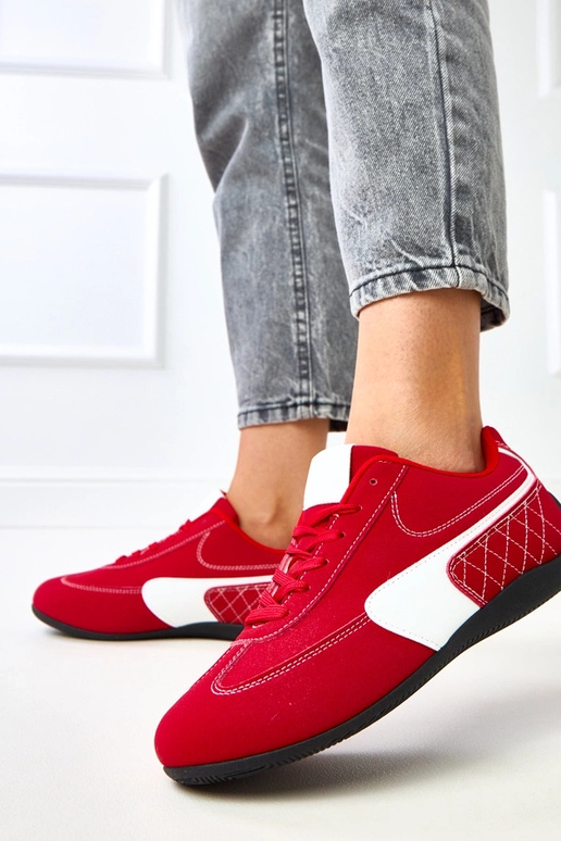 Baskets rouges avec accent blanc Manaar Baskets rouges avec accent blanc Manaar