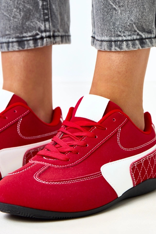 Baskets rouges avec accent blanc Manaar Baskets rouges avec accent blanc Manaar