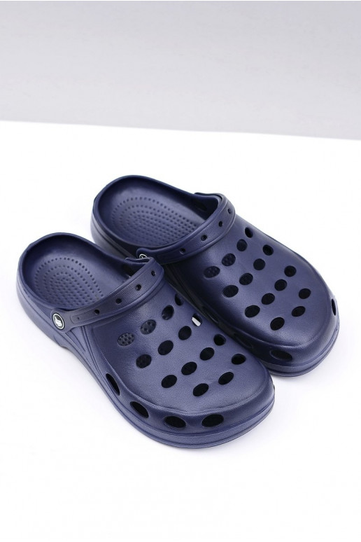 Mâle Chaussons des sandales Do Ogrodu Basen bleu foncé