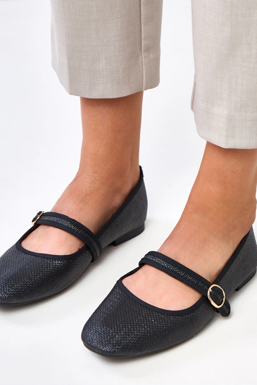 Ballerines tressées noires avec... Ballerines tressées noires avec...