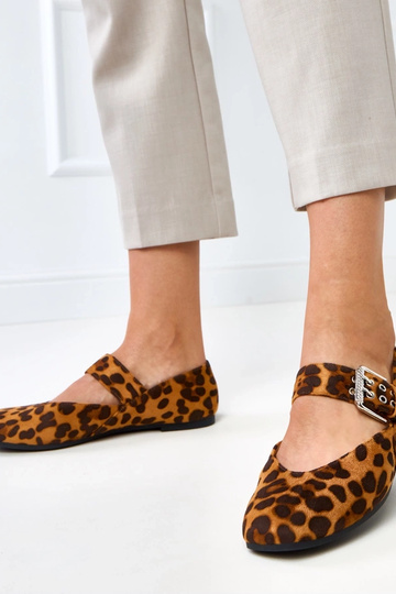 Ballerines à motif léopard avec boucle décorative Damia 2