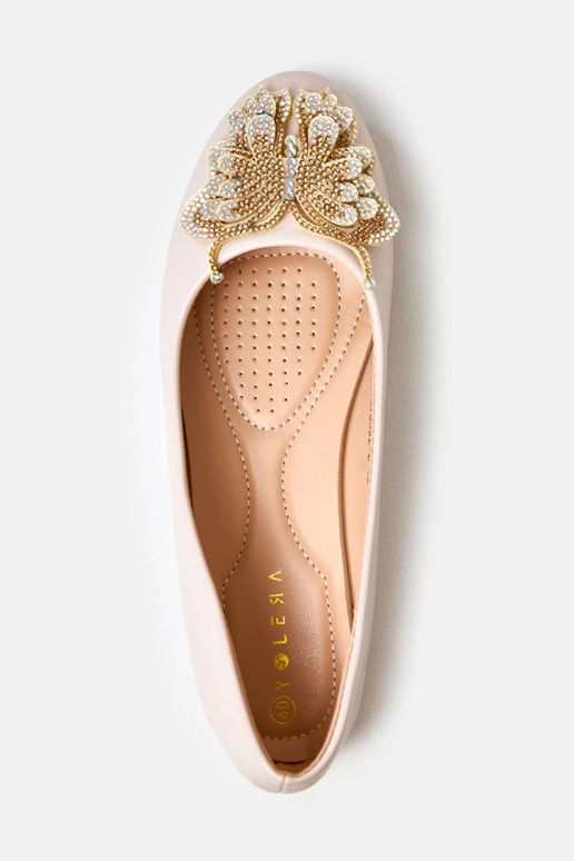 Ballerines sable avec un papillon... Ballerines sable avec un papillon...