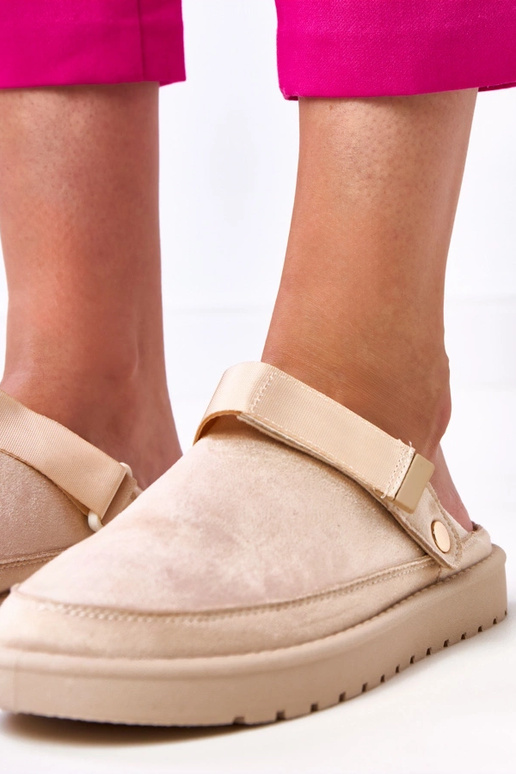 Mules sable avec velcro, Miluska Mules sable avec velcro, Miluska