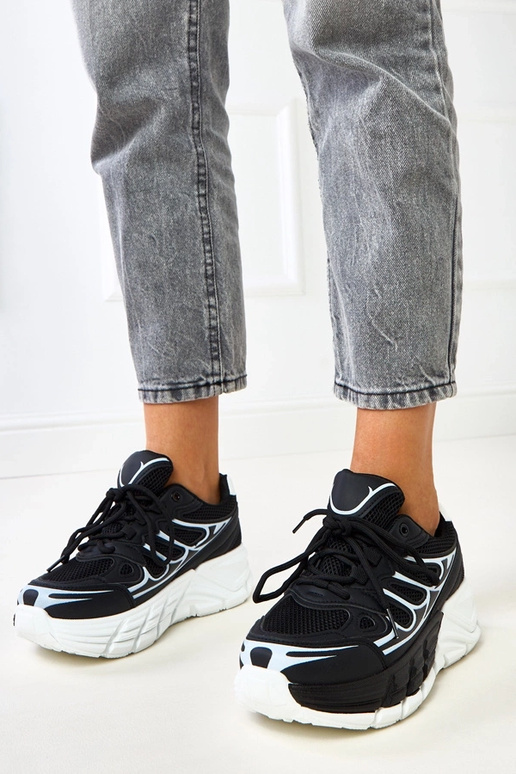 Baskets noires à semelle épaisse, Souza Baskets noires à semelle épaisse, Souza