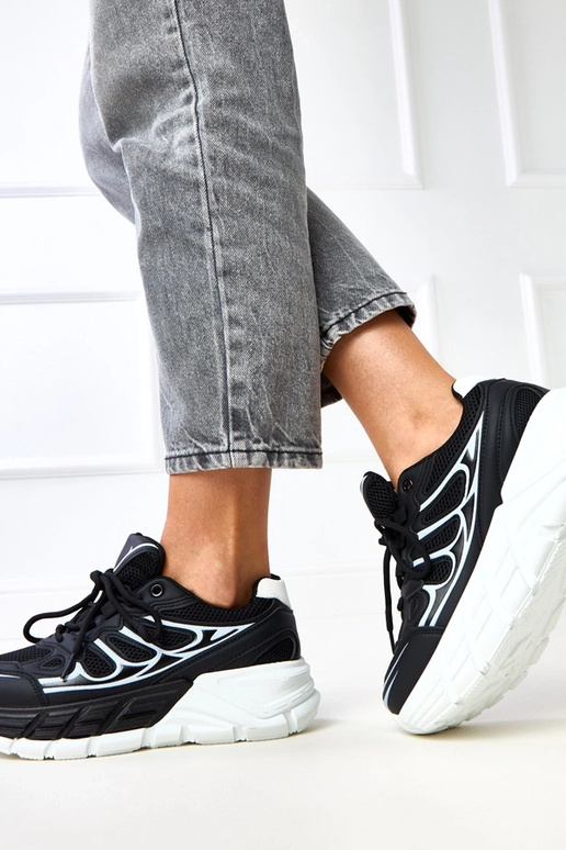 Baskets noires à semelle épaisse, Souza Baskets noires à semelle épaisse, Souza