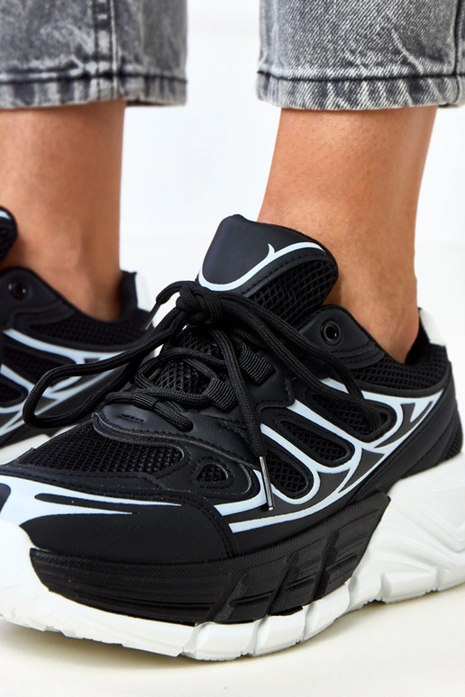 Baskets noires à semelle épaisse, Souza Baskets noires à semelle épaisse, Souza