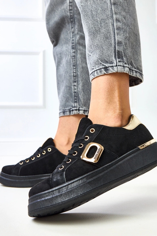 Baskets noires avec plateforme et... Baskets noires avec plateforme et...