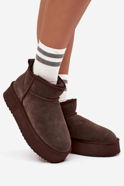 en daim Bottes de neige Féminin avec une plateforme Vinceza 97962 CzekoladoÀe en daim Bottes de neige Féminin avec une plateforme Vinceza 97962 CzekoladoÀe