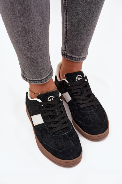 en daim Chaussures modèle baskets Féminin Vinceza 14029 couleur noire