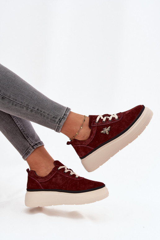 en daim chaussures Féminin avec une plateformePrzypinką Vinceza 41495 Bourgogne en daim chaussures Féminin avec une plateformePrzypinką Vinceza 41495 Bourgogne