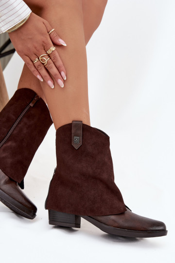 réchauffer bottes style coÀboy avec des talons CzekoladoÀe Sylvette