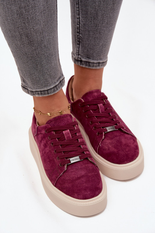 en daim Chaussures modèle baskets Féminin avec une plateforme Vinceza 79578 Bourgogne en daim Chaussures modèle baskets Féminin avec une plateforme Vinceza 79578 Bourgogne