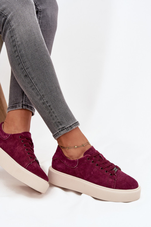 en daim Chaussures modèle baskets Féminin avec une plateforme Vinceza 79578 Bourgogne en daim Chaussures modèle baskets Féminin avec une plateforme Vinceza 79578 Bourgogne