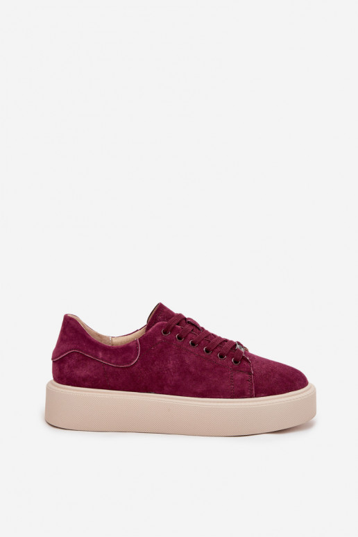 en daim Chaussures modèle baskets Féminin avec une plateforme Vinceza 79578 Bourgogne en daim Chaussures modèle baskets Féminin avec une plateforme Vinceza 79578 Bourgogne