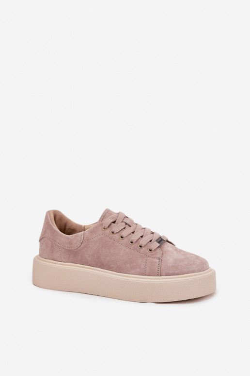 en daim Chaussures modèle baskets Féminin avec une plateforme Vinceza 79578 beige en daim Chaussures modèle baskets Féminin avec une plateforme Vinceza 79578 beige