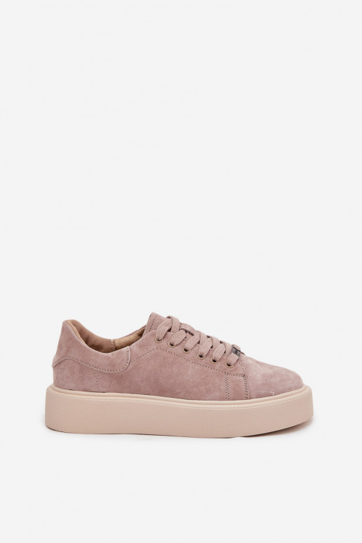 en daim Chaussures modèle baskets Féminin avec une plateforme Vinceza 79578 beige en daim Chaussures modèle baskets Féminin avec une plateforme Vinceza 79578 beige