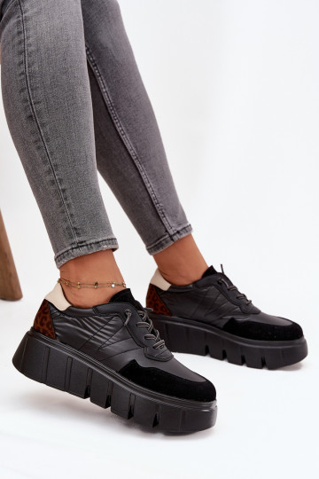 baskets Chaussures modèle baskets Féminin avec une plateforme Vinceza 58565 couleur noire