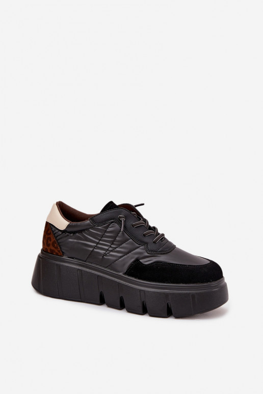 baskets Chaussures modèle baskets Féminin avec une plateforme Vinceza 58565 couleur noire