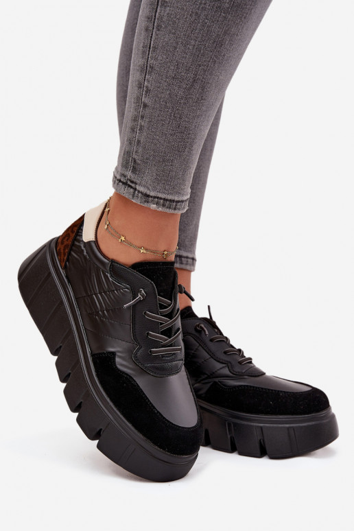 baskets Chaussures modèle baskets Féminin avec une plateforme Vinceza 58565 couleur noire