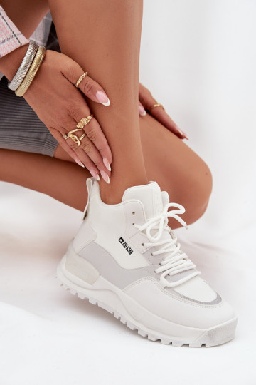 baskets pour femmes avec plateforme Big Star SS274510 couleur blanche