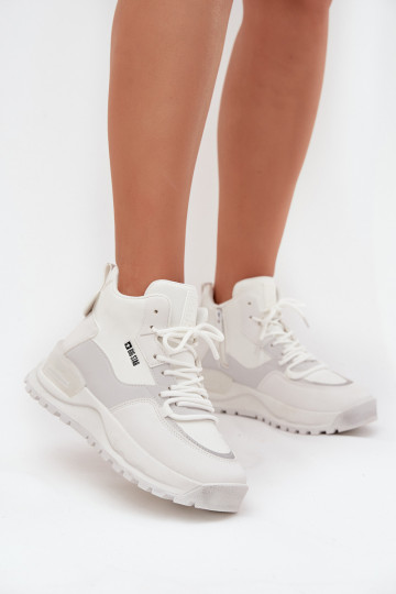 baskets pour femmes avec plateforme Big Star SS274510 couleur blanche 2