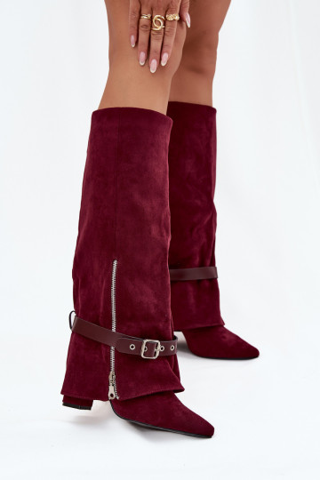 bottes pour femmes Un modèle convaincant avec des talons avec des talons décorés Bourgogne Jolivine 2