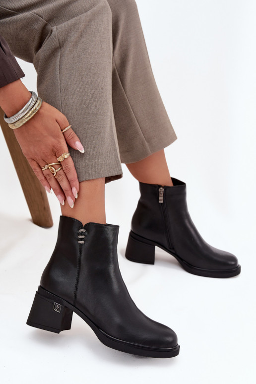 Peau réchauffer Bottes pour femmes Klocke Vinceza 91159 couleur noire