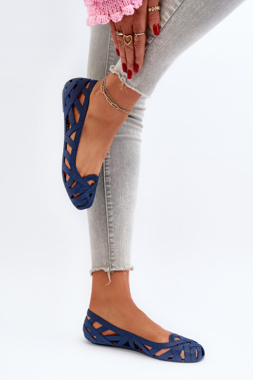Féminin Caoutchouc Ballerines bleu foncé Salam 2