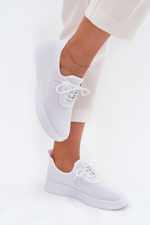 Un modèle convaincant baskets avec une plateforme Féminin couleur blanche Kalyra  Un modèle convaincant baskets avec une plateforme Féminin couleur blanche Kalyra