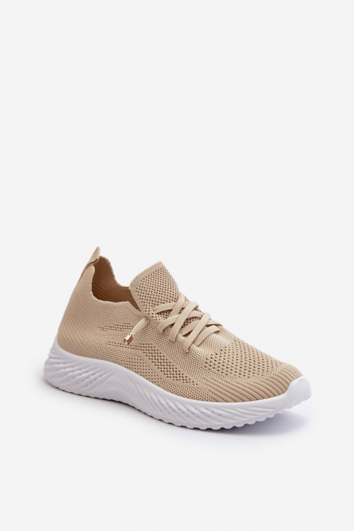 Chaussures de sport pour femmes d'un modèle résistant couleur beige Jagelia