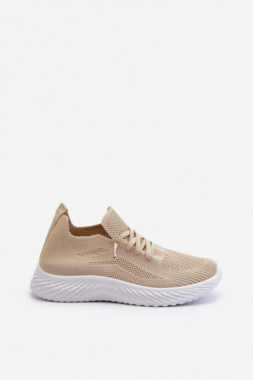 Chaussures de sport pour femmes d'un modèle résistant couleur beige Jagelia