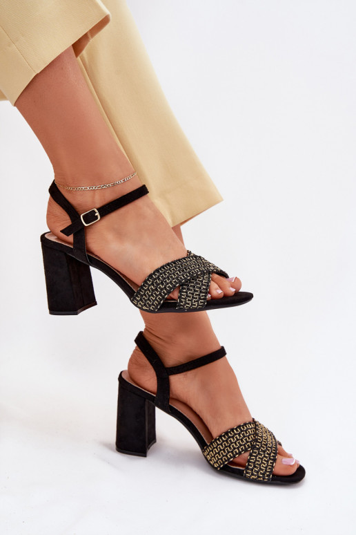 Sandales à talons hauts pour femme couleur noire Almera Sandales à talons hauts pour femme couleur noire Almera