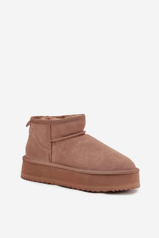 en daim Bottes de neige Féminin avec une plateforme Vinceza 97962 beige en daim Bottes de neige Féminin avec une plateforme Vinceza 97962 beige