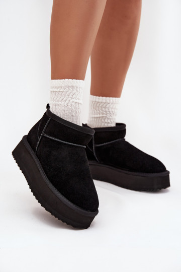 Bottes de neige en daim pour femmes avec plateforme Vinceza 97962 couleur noire 2