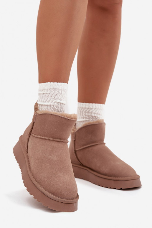 Bottes de neigeActivéturalnego en daimu réchauffer avec de la fourrure à l intérieur Vinceza 97961 beige Bottes de neigeActivéturalnego en daimu réchauffer avec de la fourrure à l intérieur Vinceza 97961 beige